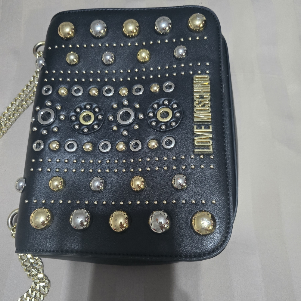 Love Moschino Black Studded Crossbody Bag